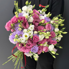 Bouquet of 33 eustoma mix photo