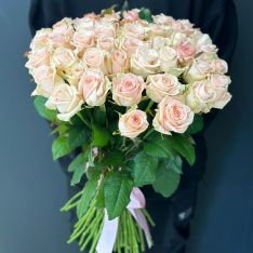 51 нежно-розовая роза 60 см фото
