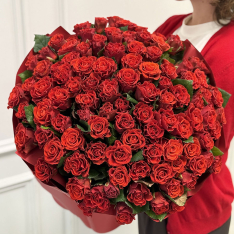 101 красная роза Eltoro 50 см фото