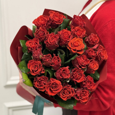 25 красных роз Eltoro 50 см фото