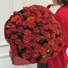 77 красных роз Eltoro 50 см фото