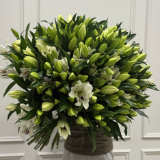 Букет з 75 лілій фото