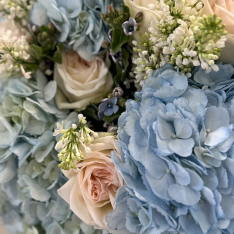 Bouquet of flowers "Blue Mirage" photo