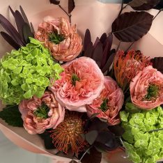 Букет цветов "Green Flame" фото