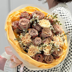 Букет цветов "Honey Cream" фото