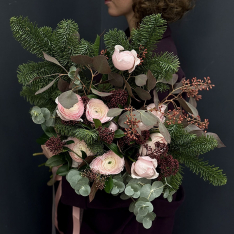 Bouquet of flowers "Soft Winter" photo
