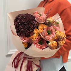 Букет квітів "Vintage Peach" фото