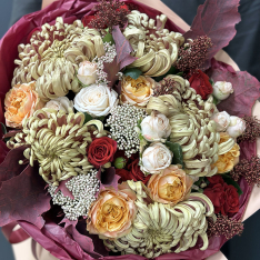 Autumn bouquet of flowers "Теплі обійми photo