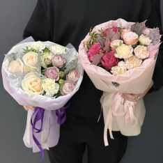 Авторский букет цветов в ассортименте «Violet» фото