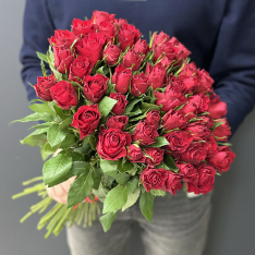 51 red imported roses photo