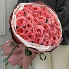 25 пионовидных роз «Pink Expression»  фото