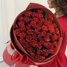 51 червона троянда 50 см фото