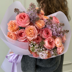 Букет цветов «Peach Romance»  фото