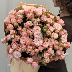 33 кущові троянди Madam Bombastic фото