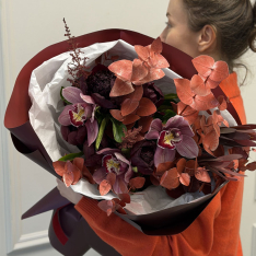 Букет квітів "Marsala Mood" фото