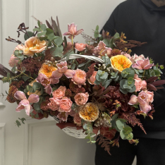 Композиція у кошику "Terracotta Bloom" фото