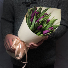 15 purple tulips photo