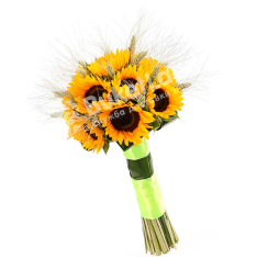 Bouquet of 15 sunflowers photo