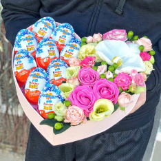 Heart with flowers and Kinder "Sicily" photo