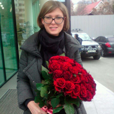 25 red roses 50 cm photo