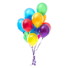 11 різнокольорових гелієвих кульок фото