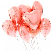 7  фольгированных гелиевых шариков «сердце» фото