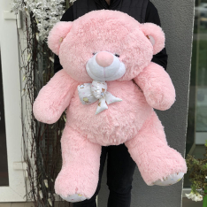 Мягкая игрушка «Мишка Зефир» 100 см (розовый) фото