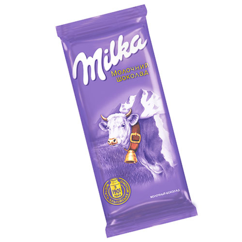 Шоколад Milka молочный без добавок 90г - BUKETLAND