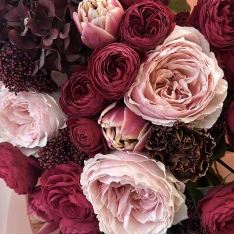 Букет квітів "Wine & Rose" 
